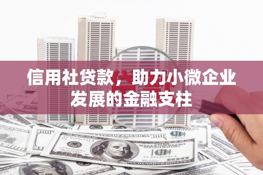 揭东信用社贷款，助力小微企业发展的金融支柱