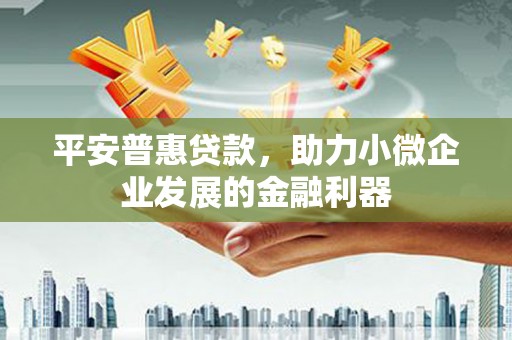 揭东平安普惠贷款，助力小微企业发展的金融利器
