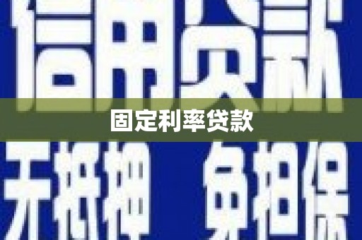 揭东固定利率贷款