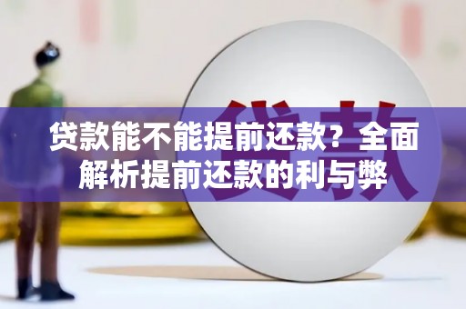 揭东贷款能不能提前还款？全面解析提前还款的利与弊