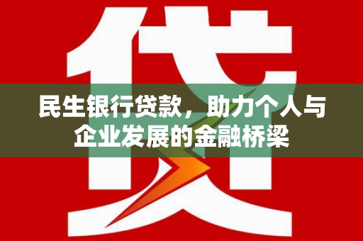 揭东民生银行贷款，助力个人与企业发展的金融桥梁