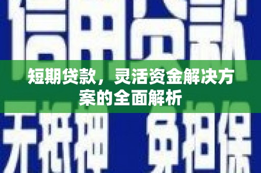 揭东短期贷款，灵活资金解决方案的全面解析