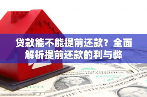 揭东贷款能不能提前还款？全面解析提前还款的利与弊