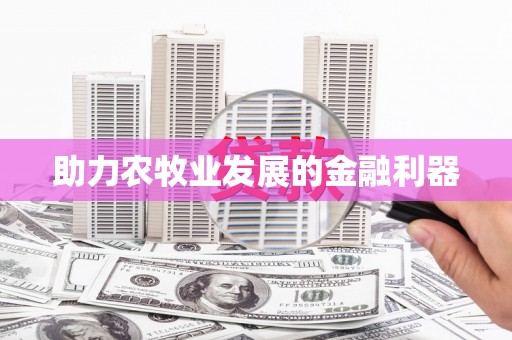 揭东助力农牧业发展的金融利器
