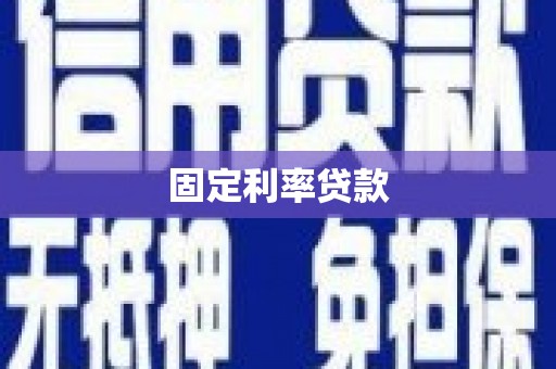 揭东固定利率贷款