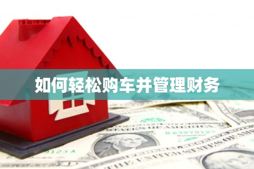 揭东如何轻松购车并管理财务