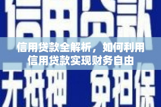 揭东信用贷款全解析，如何利用信用贷款实现财务自由