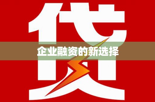 揭东企业融资的新选择