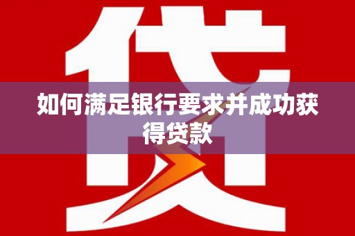 揭东如何满足银行要求并成功获得贷款
