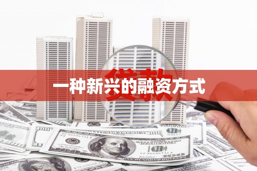 揭东一种新兴的融资方式