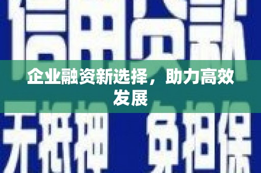 揭东企业融资新选择，助力高效发展