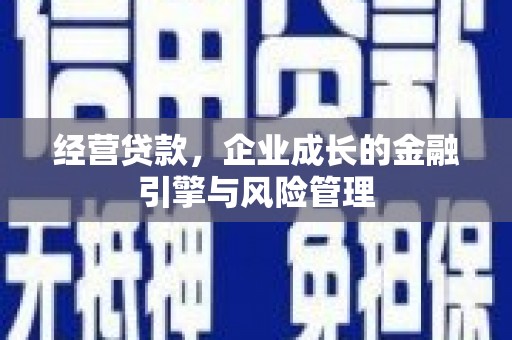 揭东经营贷款，企业成长的金融引擎与风险管理